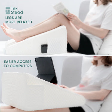 Premium Memory Foam Wedge Pillow with Cover - InspiredGrabs.com